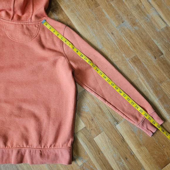 Carhartt Sweatshirt Womens L Orange Fleece Hoodie Relaxed Fit Workwear Cozy - Picture 9 of 13